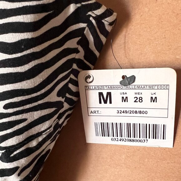 ZARA TRF Animal Print bustier style top BNWT Size Medium. Made in Spain - Picture 3 of 8